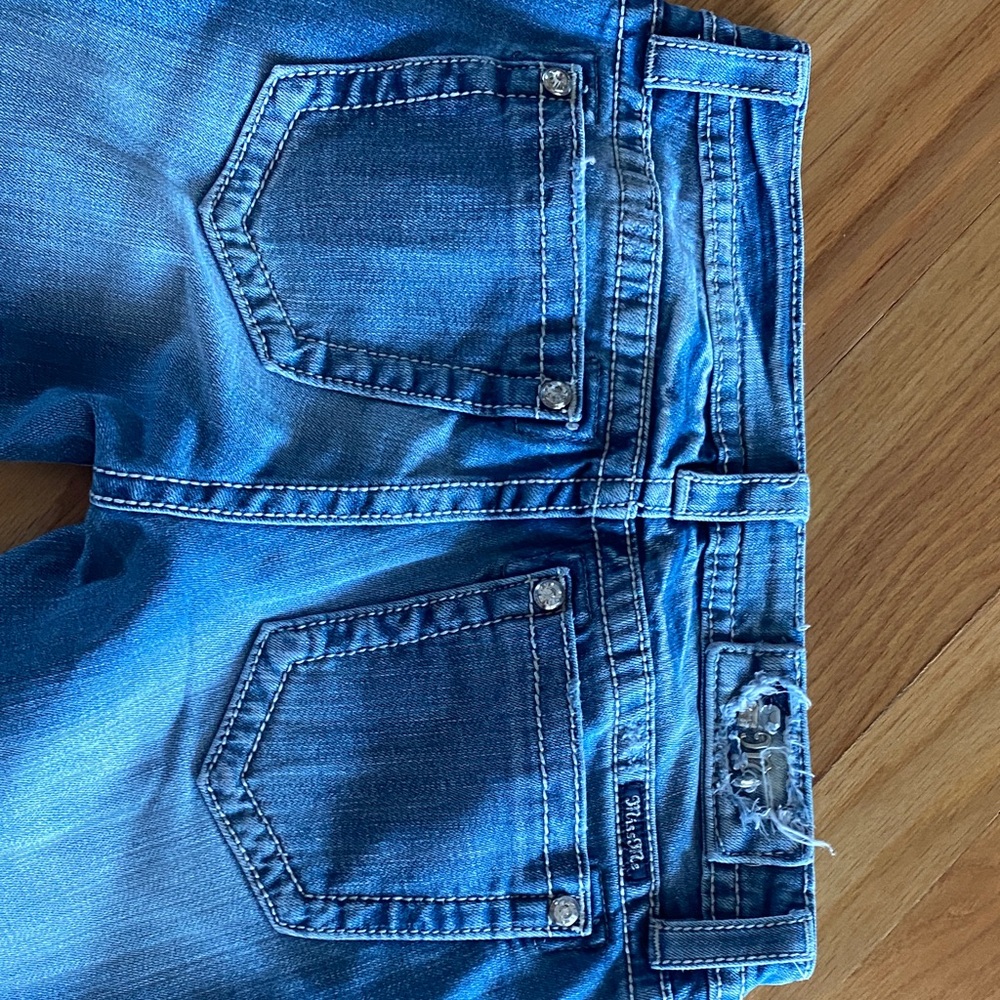 Miss Me Light Blue Distressed Skinny Jeans - Picture 4 of 8